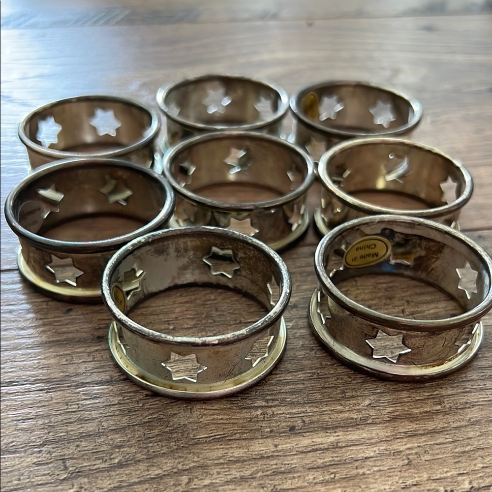 Silver Star Napkin Rings